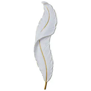 Luxury Wall Lamp Feather Home Decor Living Room Background Wall Hanging Light Hotel Villa Painting Resin Modern Art Lamp