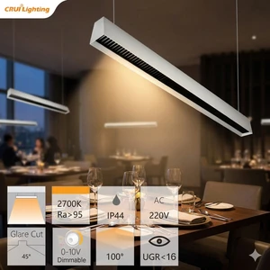 Modern Design High CRI 90 LED Linear Pendant Light Aluminum Anti-glare Pendant Light for Indoor Lighting