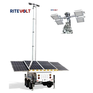 High-quality Durable Waterproof Monocrystalline Silicon Solar Panel Trailer High-Power LED Lights For Garden Road Construction