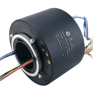 Large Aperture Electric Slip Ring 50mm Through Hole Rotary Connection Circuit Connector 440VAC/VDC 5A 250rpm CE ROHS Certified