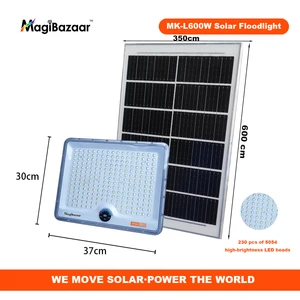 MK-L600W Solar Flood Light IP66 LED Emergency Lighting GaN Fast Charging Remote Control Garden & Landscape RoadLamp