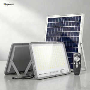 MK60 Solar Flood Light 300W IP65 Waterproof With Remote Control For Public Area Security Outdoor Camping Rooftop & RV Use