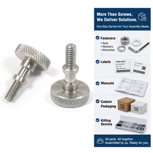 Stainless Steel Knurled Thumb Screw With Shoulder Kit Hand Tighten Adjustable Bolt With Custom Kitting Service