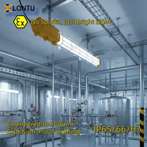 LED Explosion-proof Lighting Fixture Strip Tube Linear IP55 ATEX Three-proof Platform Lamp Aluminum