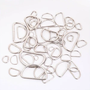 Custom Logo Color High Quality Metal Buckle D Rings Bag Hardware Accessory Metal D-Ring Rose Gold D Ring