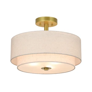 Modern Bedroom Dining Room Light Luxury Nordic Semi Flush Mount Indoor Ceiling Lamps Simple Pendant Lamp for Villa Living Room