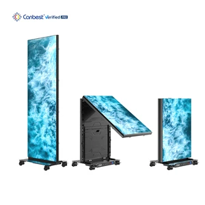 Canbest GOB P1.2 P1.5 P1.8 P2.5 Digital Foldable Portable Indoor Led Poster Display Banner Totem Stand Screen for Shop Store