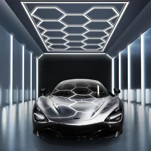 High quality Hexagon LED Garage Light For Garage,Basement, Warehouse, Auto Beauty Shop, Car Detailing Shop etc.