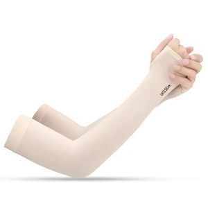 Outdoor Cycling Sport Arm Sleeve UV Protection Ice Silk Sleeves with Loose Solid Color Sets Style
