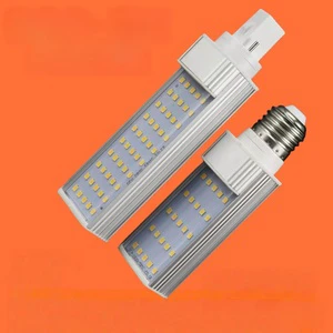 LED Horizontal Plug Lamp Corn Bulb Light E27 G24 5W 7W 9W 12W 2pins Warm Natural Cold White Red Green Ice Blue UV Purple Golden