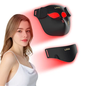 8 Colors LED Light Therapy Mask 630nm Red 850nm Near Infrared 4D Contour Silicone OEM Private Label