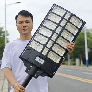 All-in-One Solar Street Light IP67 ABS Waterproof High Brightness LED Road Light with RoHS Certification 3-Year Warranty