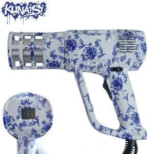 KUNAISI Customized Pattern Heat Gun 2000W Rated Output Power With Digital Temperature Display Temperature Adjustable Heat Gun
