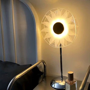 New Arrival Sunflower Design Decorative Lamp Living Room Bedroom Modern Led Acrylic Table Lamp