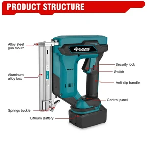 Electric Goddess Industrial DIY Grade Cordless Finish Nail Gun 4.0AH Battery 10-30mm Nail Length 3-Year Warranty for Woodworking
