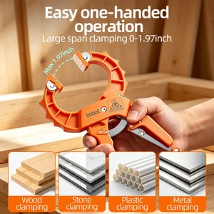 Imbot Stainless Steel Rubber Adjustable Spring Clip Clamp Wood Plate Fixing-DIY Industrial Grade Woodworking Tools Assembly
