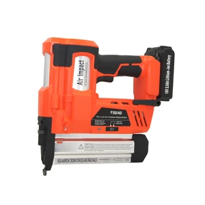 Electric Wireless Lithium Battery Rechargeable Nail Gun 20-50mm Brad Nail 19-40mm Staple Nail Woodworking Tool