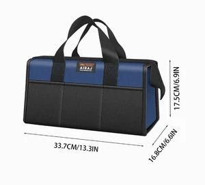 Airaj Outdoor Tool Storage Tote Bag Waterproof Base Tool Roll Up Bag Heavy Duty Canvas Electrician Mechanic Tool Bag