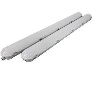 Warehouse TriProof Light Anti Glare Lighting Ip66 Vapor Tight Decorative Slats Plastic Led Tri-proof Light Fixture for Corridor