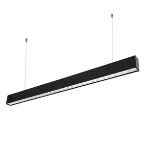 Lonyung Commercial 4000k 5000k 6000k ETL CE 4ft 8ft Aluminium Linear Lamp Project Dimmable Black Suspended Led Linear Tube Light
