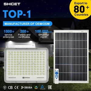 Outdoor Ip66 Solar Flood Light Spotlights 100W~400W Solar Flood Lamp Panel OEM LOGO Solar Flood Lights
