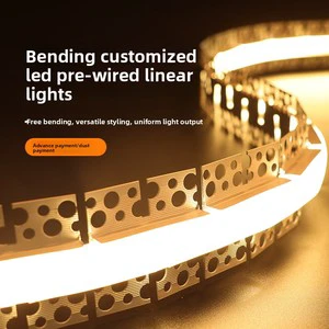 Geside 24V Arc-shaped Light Channel Embedded Pre-buried LED Strip Freely Bendable Aluminum Alloy 6000K/3500K/4100K Color Temp