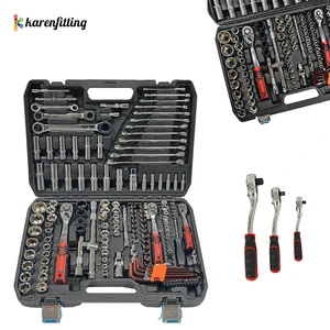Mechanics Tool Set Socket Wrench Set Plastic Storage Case with Auto Repair Hand Tool Kit Wrench Tool Box Set