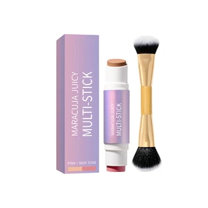 Multi-effect Mineral Moisturizing Waterproof Blush Contour Stick (Pink + Skin Tone) Creates Natural Look Light Rich Smooth Thin