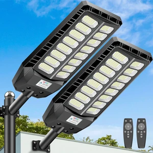 Commercial Split Type Solar Street Light Remote Control IP65 High Brightness Outdoor Motion Sensor Road LED Flood Lights 7000K