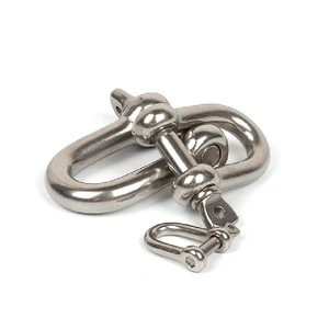 Chinese Manufacturer Stainless Steel 304 Straight D-Type Anchor Dee Shackles US Bow Type For Mining Sizes 5/16'' 3/8'' 1/2''