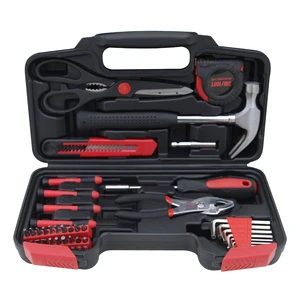 Customizable 39 PCS Home Hardware Kit OEM Car Repair Tool Box Set with Hard Case Packaging