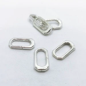 925 Silver Universal Rectangular Snap Lock Personalized Size & Finish for Handmade Earrings Pendants & Charm Bracelets