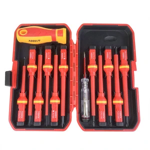 Screwdriver Set-OEM 13-Piece Electrician Tool Kit with Insulated Screws Hardened Chrome Vanadium Steel Rechargeable Battery