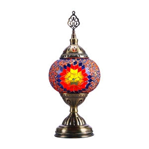 Handmade Turkish Style Mosaic Table Lamp with E14 & E26 Bulb Base Unique Design for Home Decor