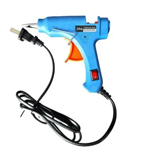 Customized Color Electric 20W Small Plastic Hot Melt Glue Gun Aluminum Nozzle Sticks Industrial Grade Single for DIY Homework
