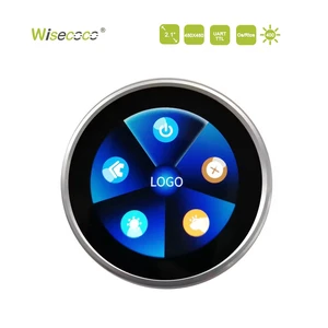 2.1 Inch Circular UART Display Integrated Processor 480x480 IPS Smart Rotary Knob Display for Coffee Machines Smart Home