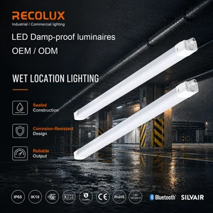 Industrial LED Tri Proof Light 165lm/W DALI/0-10V Dimming IP65 IK10 Aluminium High CRI 80-90 Damp-proof Luminaires Wet Location