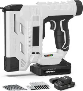 Industrial 20V Cordless Nail Gun 18 Gauge 2 1 Brad Nailer Stapler Battery-Powered Electric Tool 3-Year Warranty for Upholstery