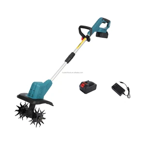 Hustech Handheld Electric Lithium Battery Brushed Motor Industrial Grade Small Farmland Hoe Micro Tiller 1 Year Warranty