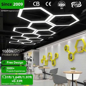 Led Hanging Hexagonal Round square Y-shaped Ring Pendant Light Office Special-shaped Linear Lamp