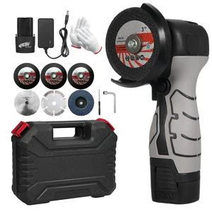 Brushless Battery-Powered Mini Cordless Angle Grinder DIY Polishing with Grinding Disc Trigger Switch Surface Conditioning