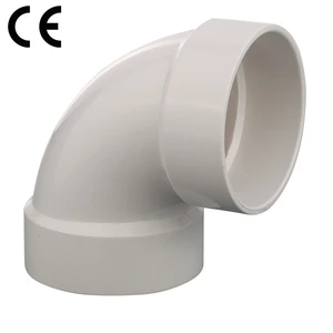 CE Premium Pvc Fittings 90 Degree Elbow ISO 9001 For Plumbing Durable Leak Proof High Performance Astm D2665 DWV Bend