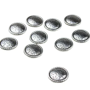 Factory Direct Western Karaqusa Conchos Men's Belt Buckles Rope Edge Zinc Material Antique Silver 30mm Pin Buckle for Wallet