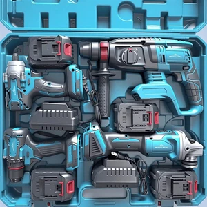 18V 20V 21V Lithium Battery Cordless Drill 4-in-1 Combo Tool Kit with Hard Case OEM Support
