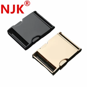 Wholesale Silver Black Matte Clothes Belt Fashion Luxury Adjustable Hardware Metal Side Quick Release Buckles
