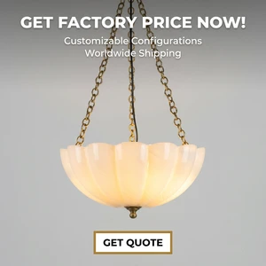 YH Modern Pendant Light for Kitchen Island LED Brass Glass Flower Nordic Hanging Ceiling Lamp Dining Living Room High Ceiling