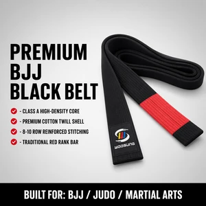 Professional 4cm Wide Cotton Class A Filler Competition Grade Striped Belt Wholesale OEM ODM Factory Direct BJJ Belt