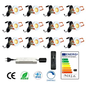 2026 New Style Mini Downlight with 12 pcs light for Outdoor Veranda and Remote Control 12V DC Waterproof Dimmable