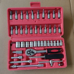 High Quality 46 Pcs Socket Sleeve Spanner Set Hand Operated with Iron Hard Case