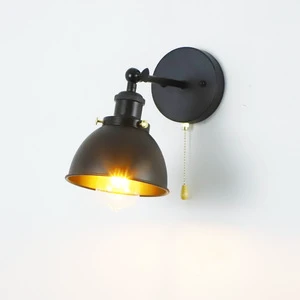 Cross-Border American Country Retro Semi-Circular Turning Wall Lamp, Ironwork Bar and Restaurant Pull Cord Switch